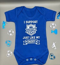 Everton FC Personalised Novelty Baby Football Vest Babygrow Bodysuit FREE P&P