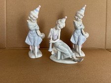 Set of 3 Porcelain Figurines – Probable NAO Versions of Lladró Clowns- #5059