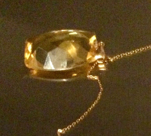 Pendentif citrine bélière - citrine-bélière, en