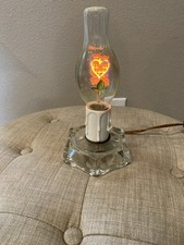 Vintage AEROLUX Flower I LOVE YOU Light Bulb Lamp w/ Underwriters Lab Base WORKS