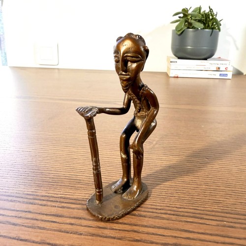 Sculpture africaine cuivre - sculpture, en