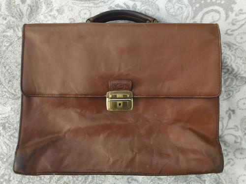 Rare ancien cartable cuir - rare,
