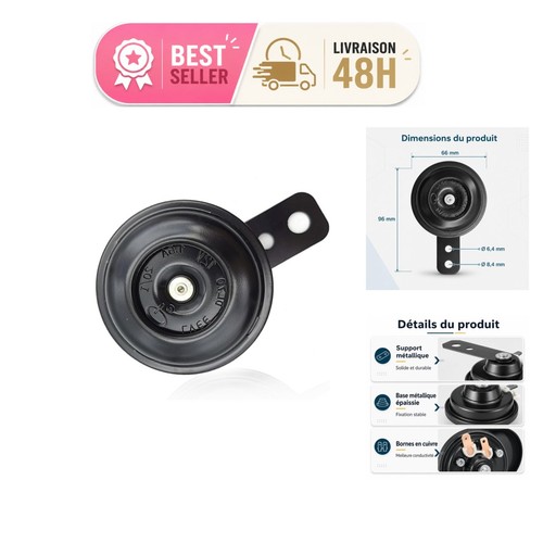 Klaxon moto 12v - universel, 105
