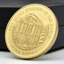 Petra - Jordan 2007 New Seven Wonders of The World Metal Gift Gold Memory Coin