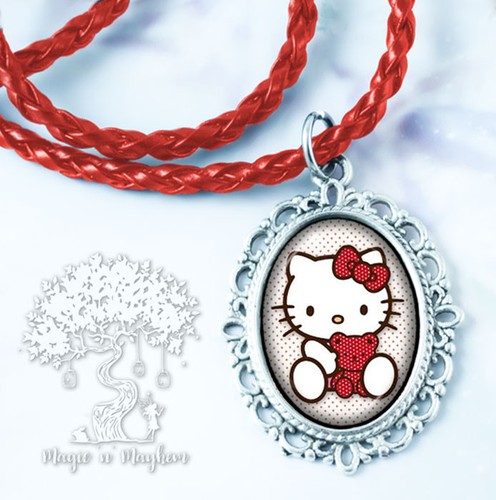 Hello kitty with red teddy - hello,