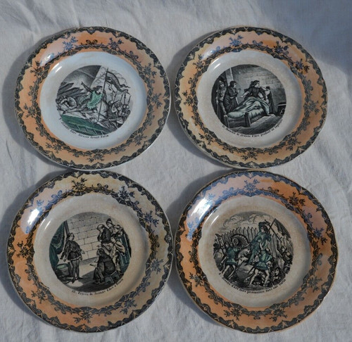 Lot assiettes parlantes - de, 4