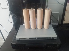 4 pieds de lit cylindriques 20 cm vernis naturel hêtre massif