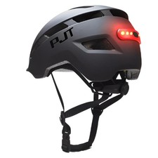 Casque Vélo Adulte VTT Homme Lumière LED Rechargeable USB Protection Noir Titane