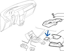 1x ORIGINAL 182499860 REAR CONSOLE CAP Fiat Punto 176 GT CABRIO