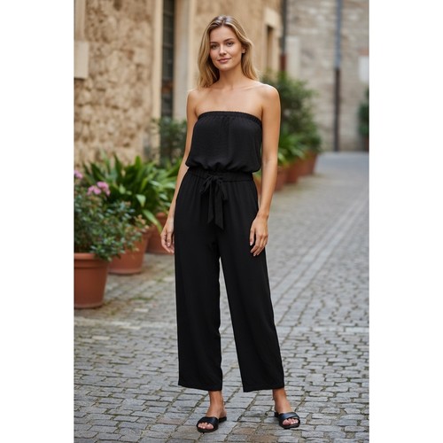 Bebe black strapless - wide, leg
