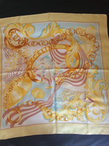 Foulard céline soie jaune - céline,