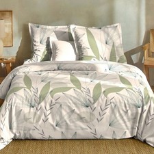 Parure de lit réversible 220x240 cm + 2 taies Coton 57 fils Dune