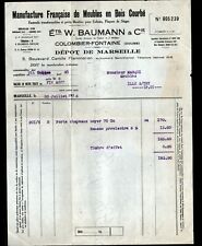 MARSEILLE / COLOMBIER-FONTAINE (13 / 25) FURNITURE FACTORY "W. BAUMANN" in 1936