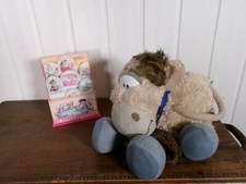 Peluche cheval Diddl Galupy Sac à main Foulard Bleu env 30cm + BOITE post it