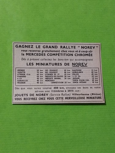 Publicite norev grand rallye - publicite,
