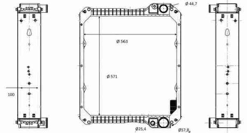 Radiateur eau tractopelle case - tractopelle,