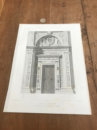 Antique architect engraving - antique,