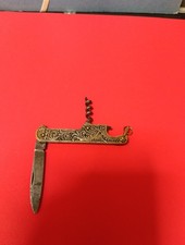 Ancien couteau pliant tire bouchon limonadier