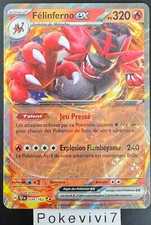 Pokemon Card FELINFERNO 034/162 EX EV5 Scarlet and Purple TEF FR NEW