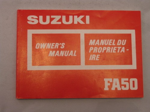 Suzuki fa50 1986 owners - suzuki,