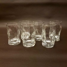 6 Bormioli Rocco Crumpled Design Shot or Liqueur Glasses