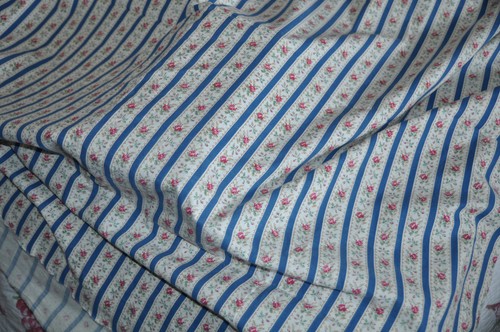 Ancien tissu vintage coton - tissu,