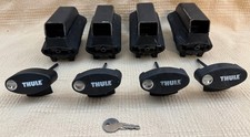 Set x 4 THULE CrossRoad 450 Foot Pack Feet Towers + Locks Key Square Bar GUC