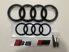 FITS Audi S5 Coupe 2017-2022 Gloss Black Badge Full Set Badge Bootlid Grill