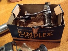 Simplex Tour De France Rear Derailleur Juy 238 w/ box & Downtube Shifter VINTAGE