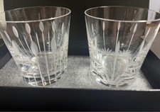 LALIQUE Lotus Fleur Bourjon Tumbler Glass 2 Type Set 300ml