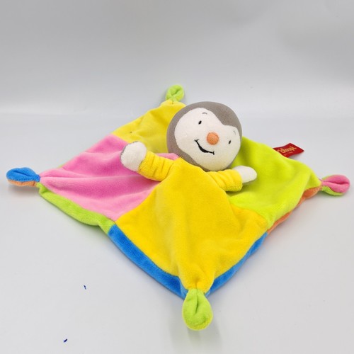 Doudou plat tchoupi jaune vert - plat,