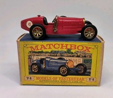 Matchbox Supercharged Bugatti Type 35 Rouge En Boîte Très Bel État