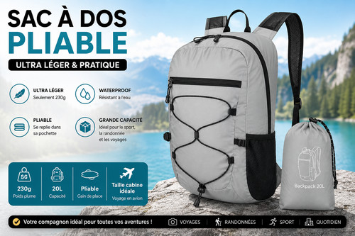 Sac dos pliable ultra - dos,
