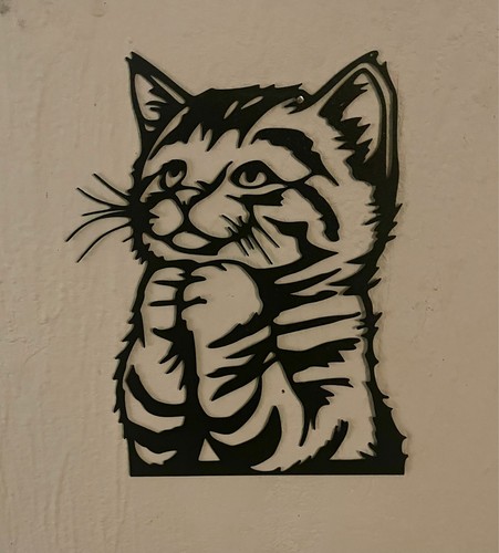 Décoration murale chat noir - décoration,