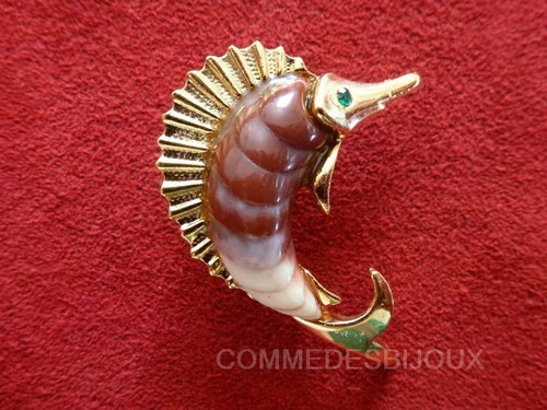 Broche vintage espadon - broche,
