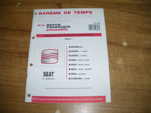 Bareme temps seat - de, marbella