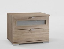 Table de Chevet 52cm Console de Nuit WIMEX Box Chambre Chêne Brut de Sciage Glas