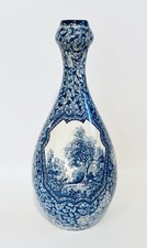 Villeroy & Boch Vase Flamand Decor Floral 10in Antique Blue & White Home Decor