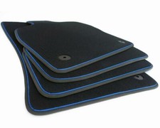 Set 4 Tapis De Sol Velours Noir Skoda Octavia 3 III 5E RS Bleu Forme Origine