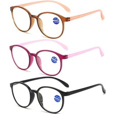 Femme Lunettes Lecture Rondes