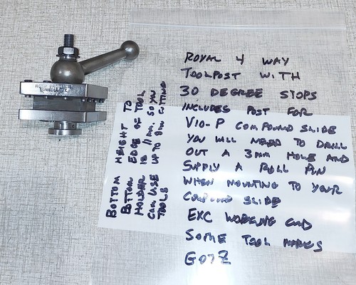 Royal way tool post - way, stops