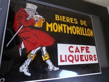 Montmorillon beer advertising enamel plate