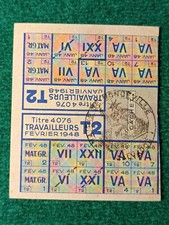 Feuille de Rationnement