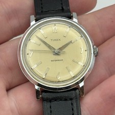 34mm Homme Vintage Timex GB Fabriqué Imperméable Poussière Aluminium Watch Parts