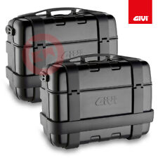 Paire Valises Latéral Moto Aluminium GIVI Monokey Trekker 33 Black Line TRK33