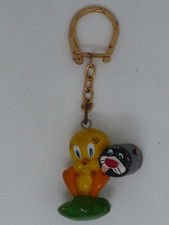 ANCIENNE FIGURINE PVC PLASTIQUE TITI ET GROS MINET* TITI PORTE CLEF