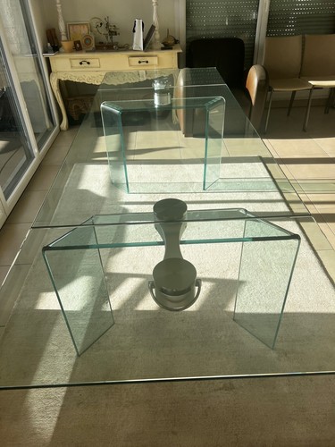Table salle manger verre - table,