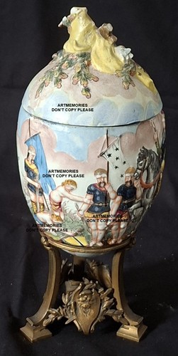Coupe urne 19ème - , décor