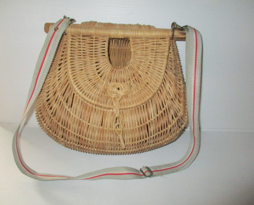 Ancien panier pêche en - panier, de