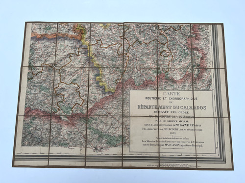 Ancienne carte routiere 1892 - ancienne,